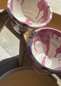 Pink M U C C A - Pair of Bowls