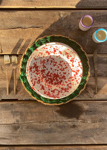 SCHIZZO Rosso - Set of 4 Terracotta Dinner Plates