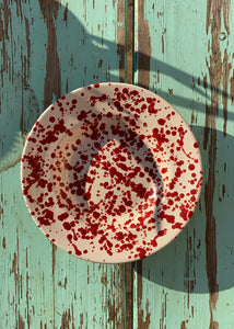 S C H I Z Z O Rosso - Set of 4 Terracotta Soup Plates