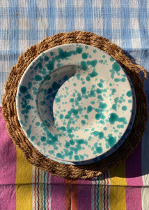 S C H I Z Z O Verde - Set of 4 Terracotta Dinner Plates