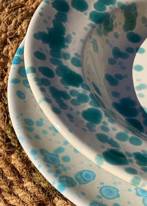 S C H I Z Z O Verde - Set of 4 Terracotta Dinner Plates